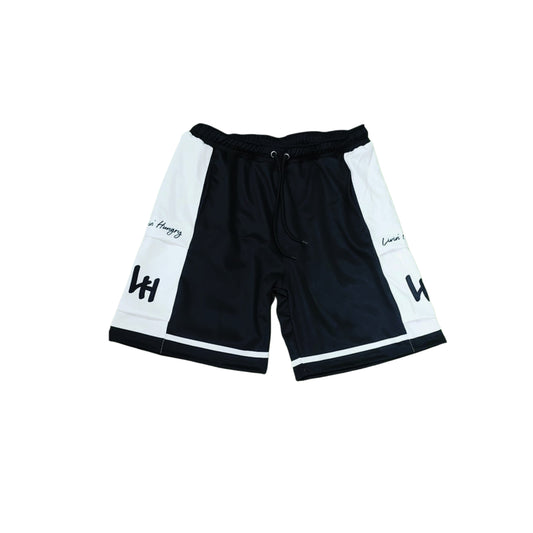 BLACK & WHITE ATHLETIC SHORTS