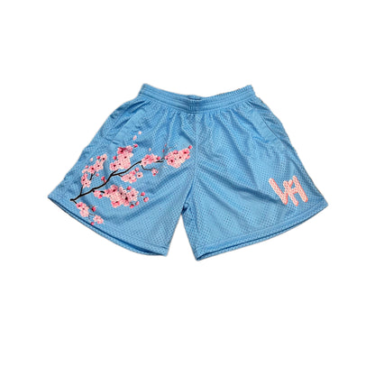 CHERRY BLOSSOM MESH SHORTS