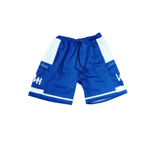 BLUE & WHITE ATHLETIC SHORTS